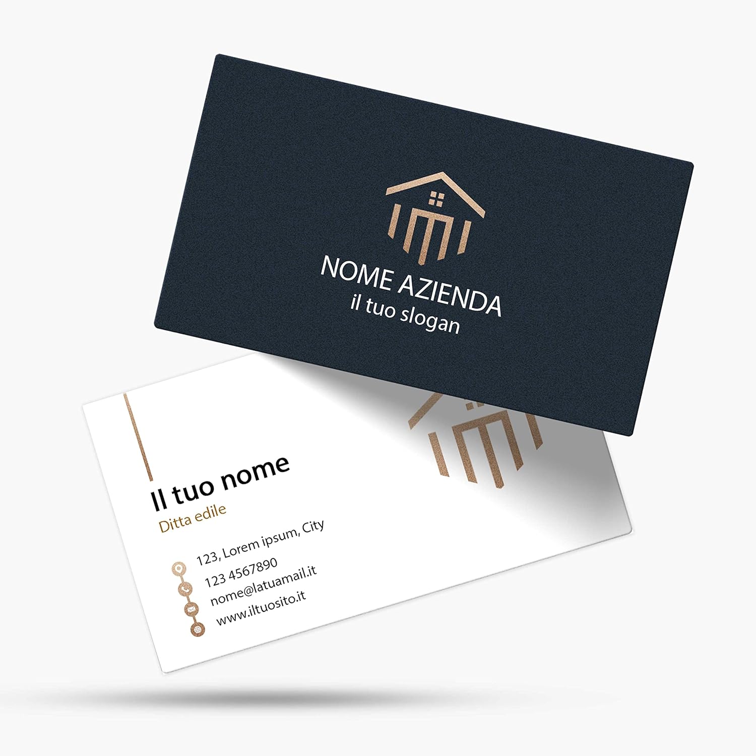 Biglietti da visita personalizzabili in cartoncino Premium, colori