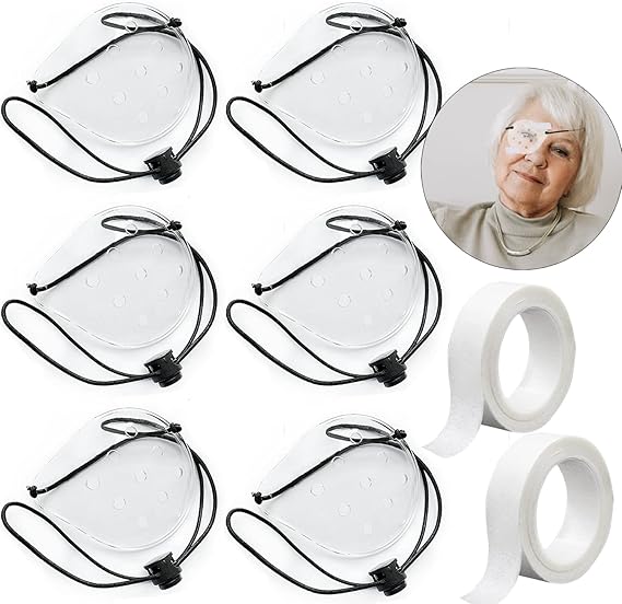 Eye Shield, 6 Pcs Plastic Eye Shield Eye Patch for Eye
