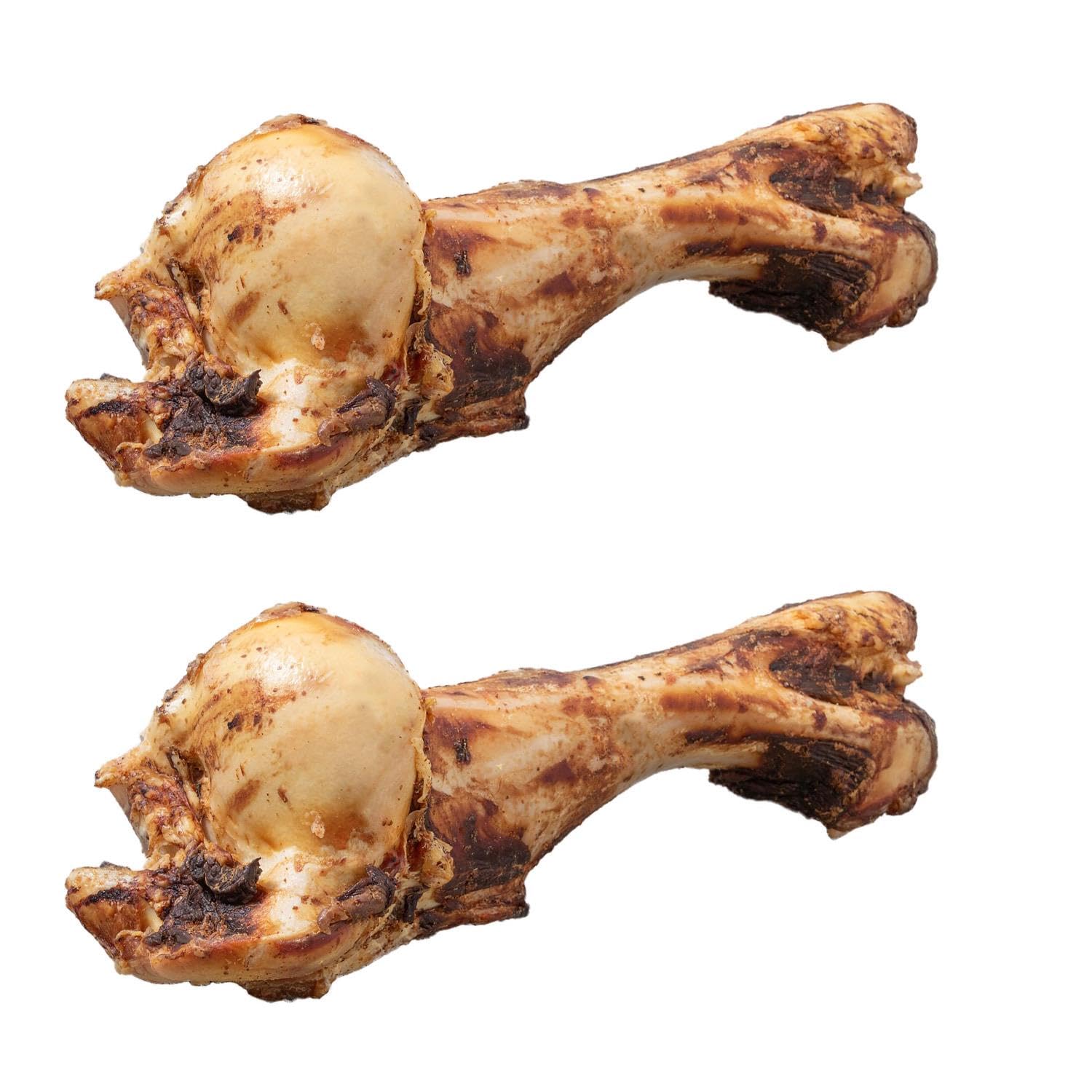 Pack of 2 Giant Pet Dog Bones Roasted Beef Treat Food Jumbo Tough Chew Dental