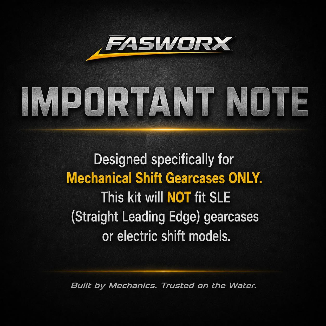 FASWORX Gearcase Lower Unit Seal Kit for Evinrude Johnson OMC V4 V6 V8 75-300 HP Outboards & E-TEC - Replaces OEM 5006373, 0439141, Sierra 18-8384 - Mechanical Shift Only