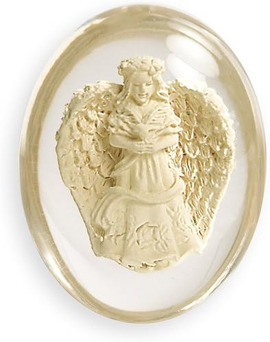 Vista 2 de Angel Star 8719 Peace Angel Worry Stone, 1-12", color crema