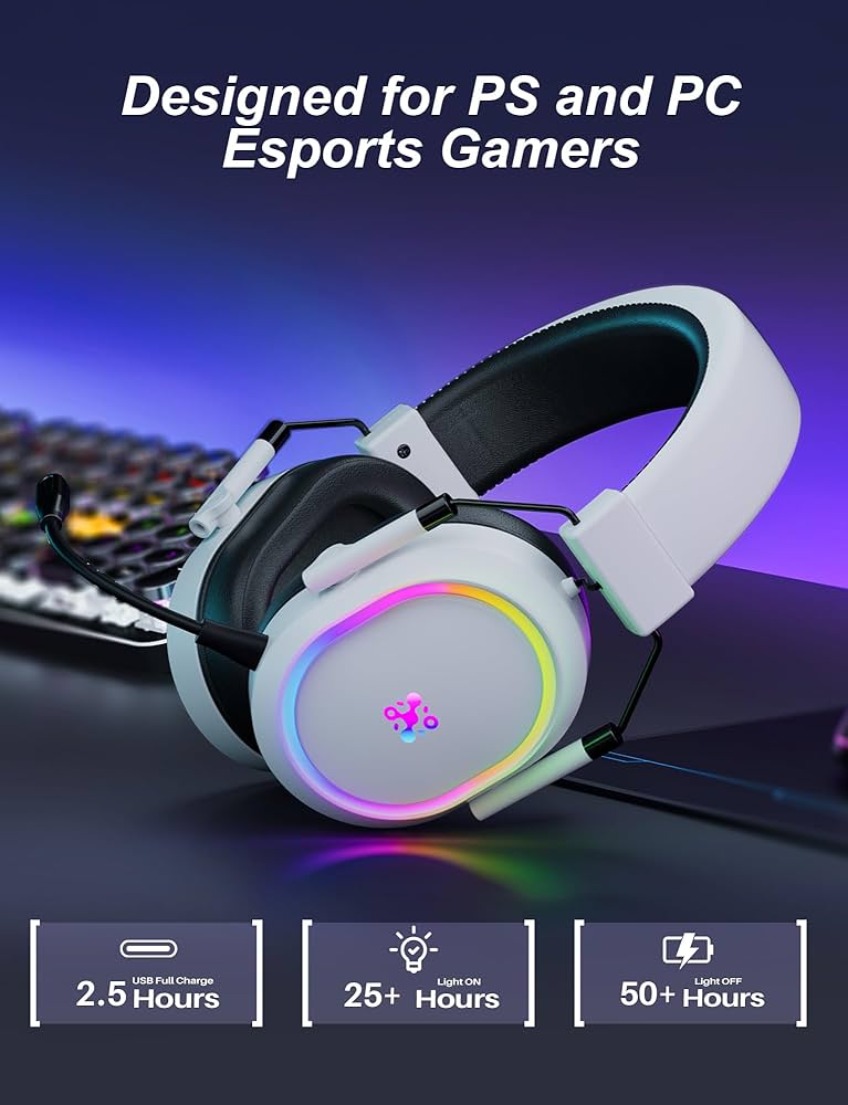 Amazon.com: Wireless Gaming Headset for PS5 PS4, Bluetooth