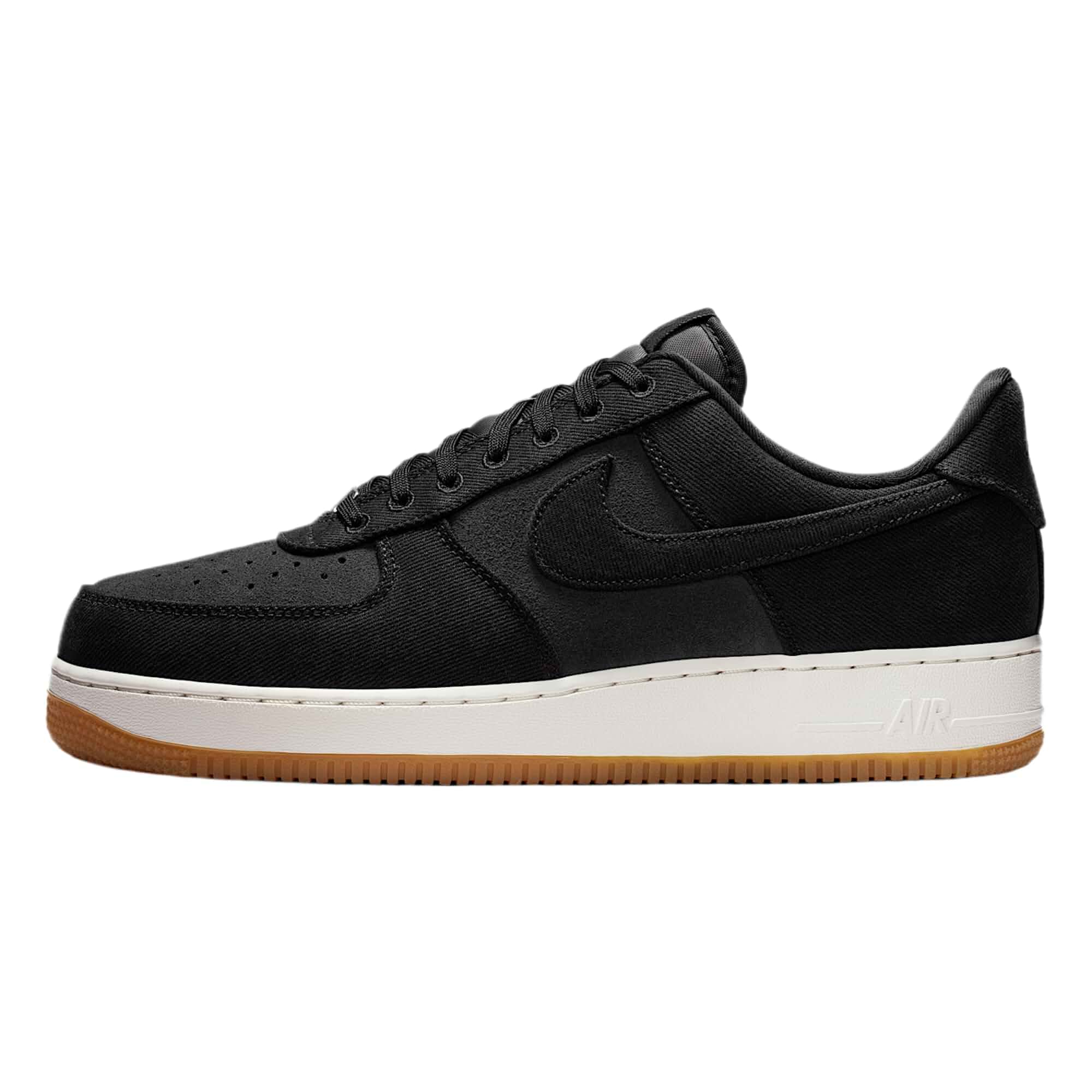 Nike Air Force 1 '07 LV8 Denim Men's Shoes (Black/Dark Smoke Grey/Gum Medium Brown/Black) Size 12.5