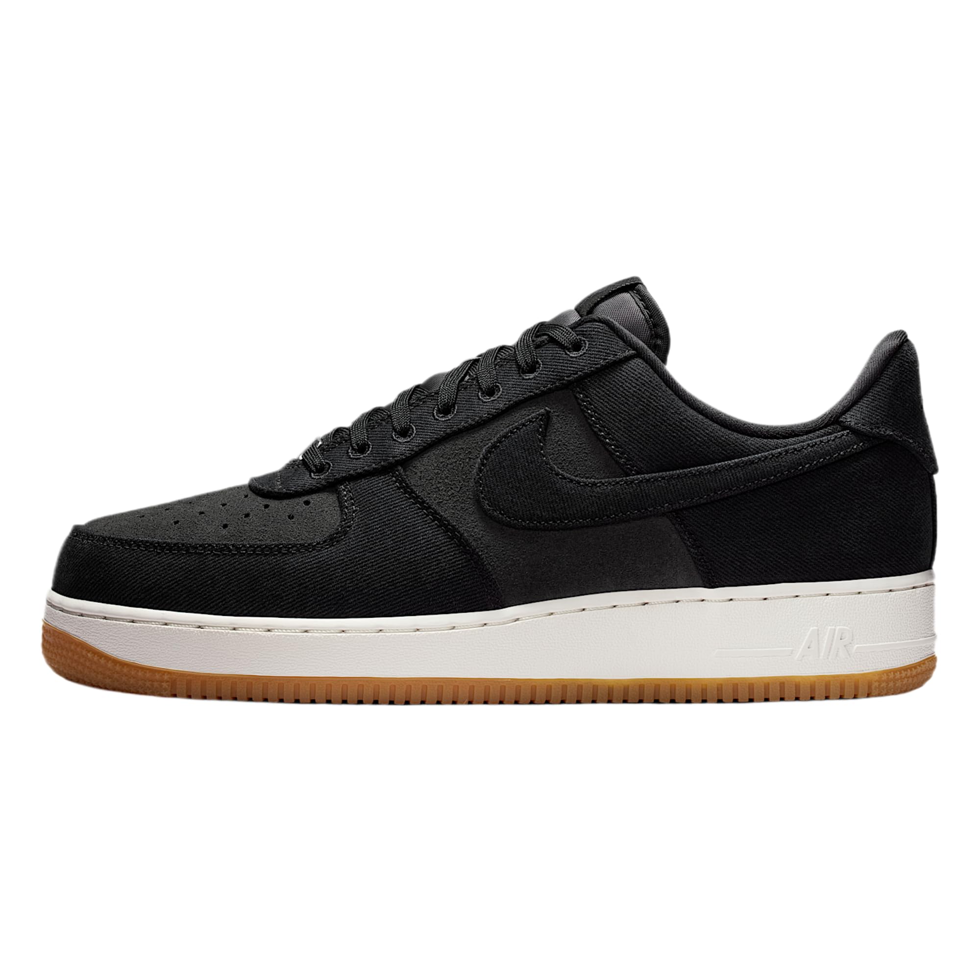 Nike Air Force 1 '07 LV8 Denim Men's Shoes (Black/Dark Smoke Grey/Gum Medium Brown/Black) 9.5