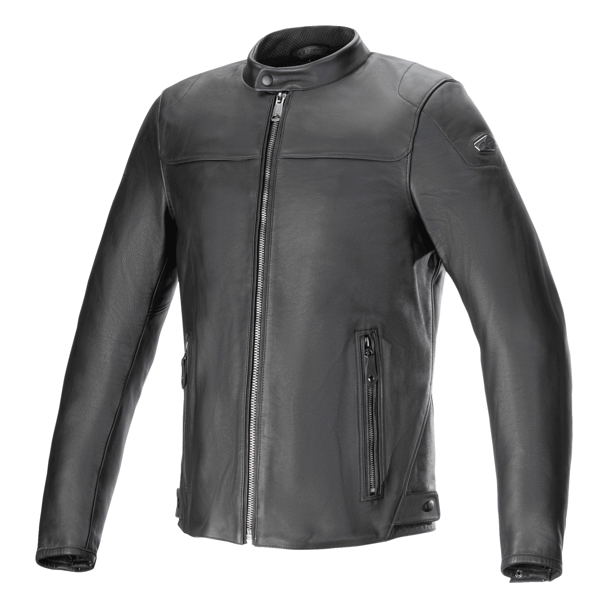 Alpinestars Blacktrack Leather Jacket, Black/Black, Medium