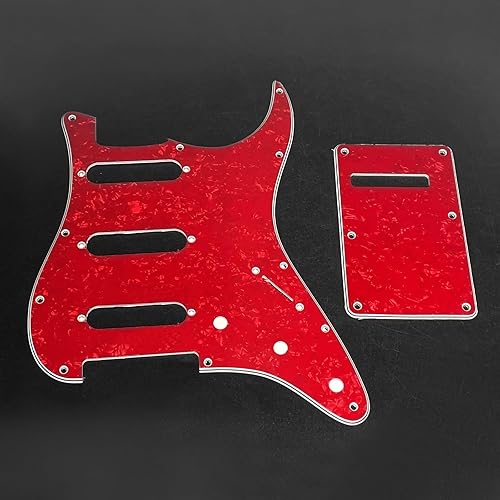Miniatura 13 de SAPHUE TL Pickguard - Agujero de recogida de bobina individual de 3 capas, agujero de 8 tornillos, placa de rascar para guitarras eléctricas