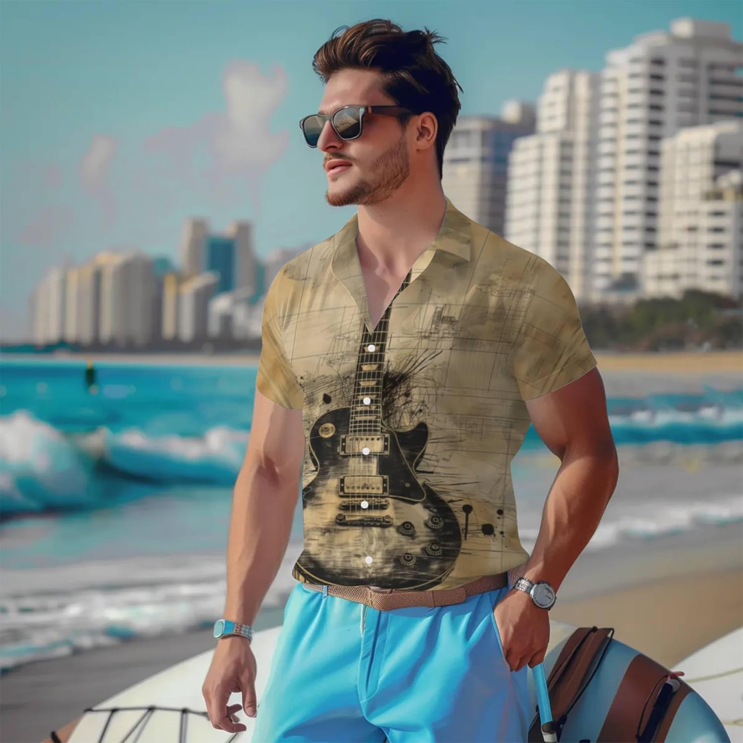 3D Pattern Print Shirt Unique Graphics Long Sleeve Casual Button Down Shirt Ideal Parties Family Gatherings Comfortable - Image 7