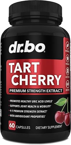 Suplemento de cápsulas de extracto de cereza agria, purga de ácido úrico, limpieza al ras de enjuague, pastillas antioxidantes para apoyo al