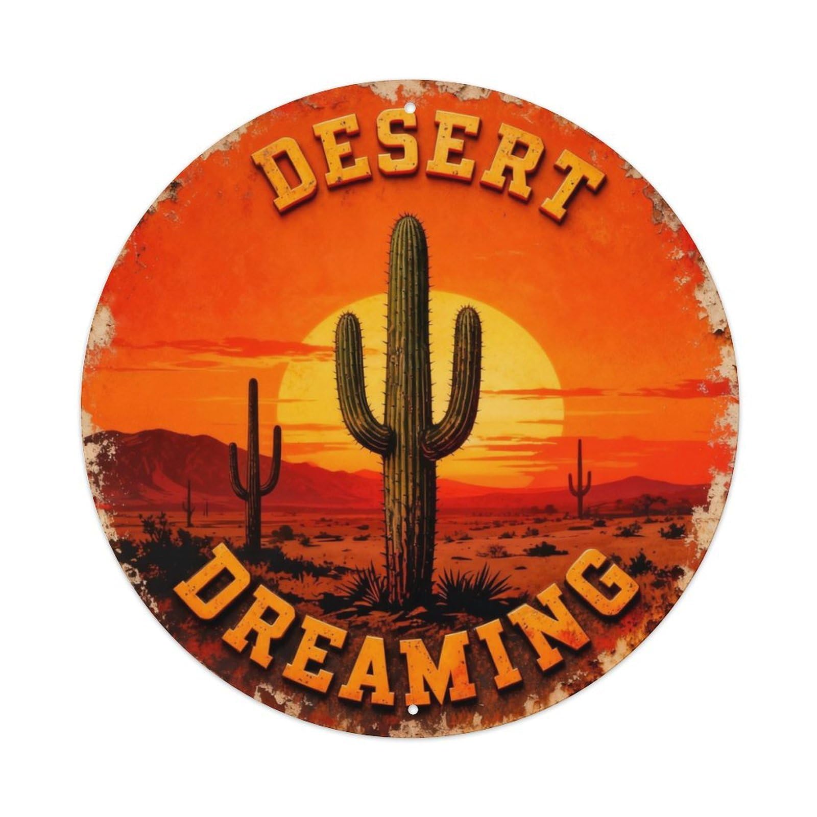 Desert Dreaming Metal Tin Sign Plaque