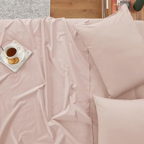 Miniatura 6 de Izod Juego de sábanas 100% de algodón egipcio percal tamaño King, 4 piezas, bolsillo ligero y profundo para hasta 17 pulgadas, suave peinado de