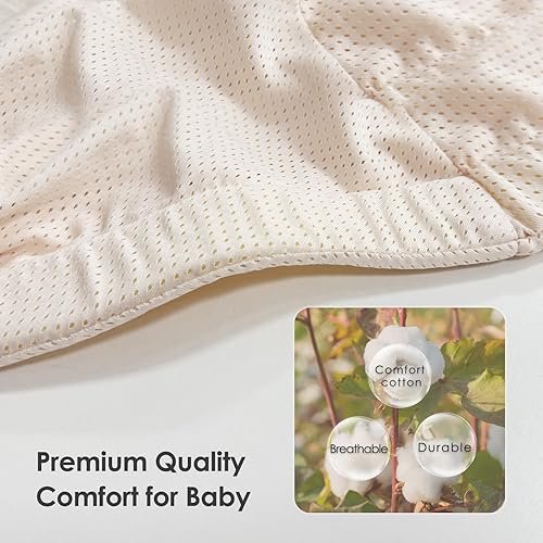 Miniatura 2 de Eslinga transportadora para niños pequeños, para niños pequeños de 7 a 40 libras, portabebés ligeros, talla única, malla beige