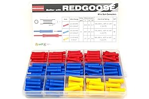 200PCS Premium Electrical Butt Connector Assortment