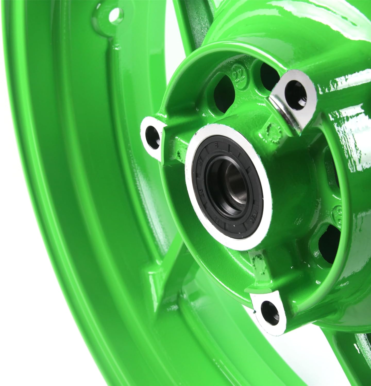 Green Rear Wheel Rim Compatible with Kawasaki Z900 ABS include 2017-2024, Z900 SE 2022-2023, Bearing include, Motorcycle Replacement Accessories Parts