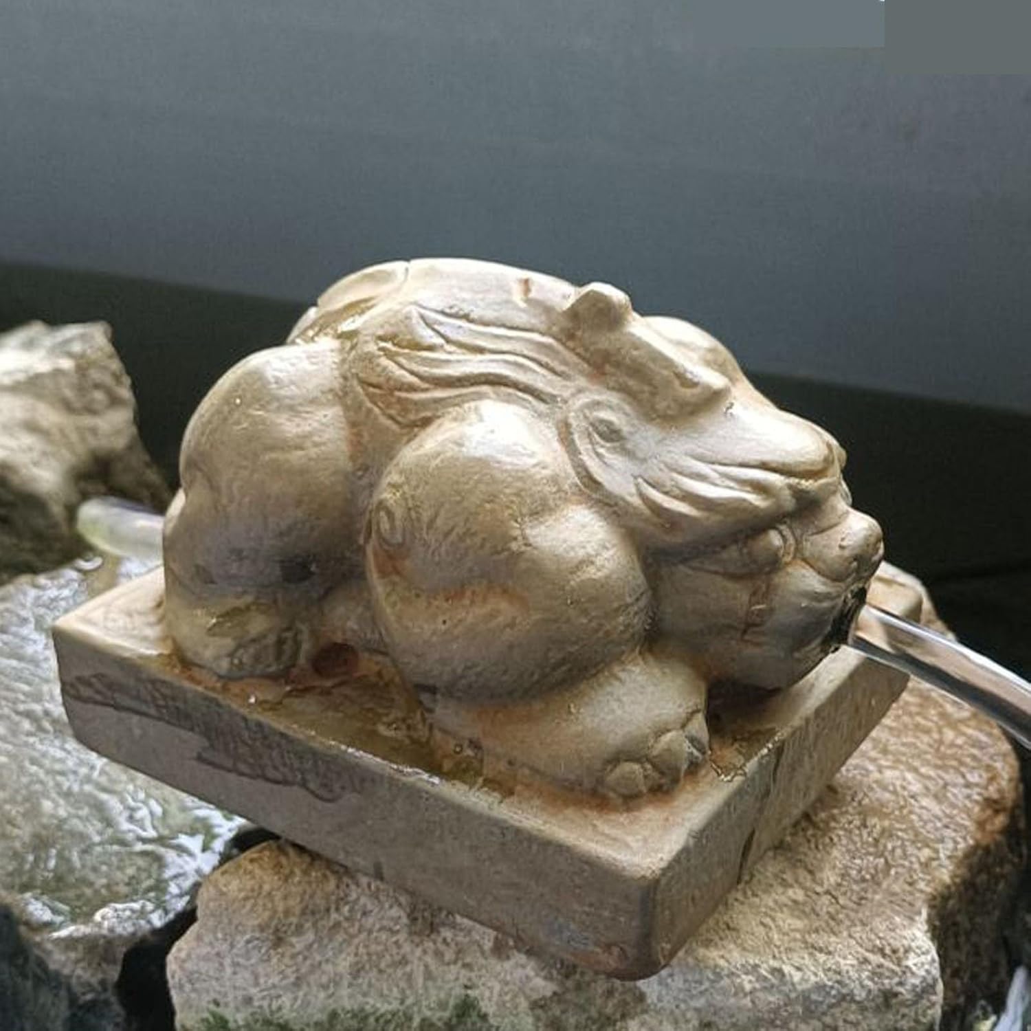 Pond Spitters for Small Ponds, Outdoor Fountain Sculpture, Feature Statue, Outdoor Water Feature, Animal Pond Fountains for Home Garden
