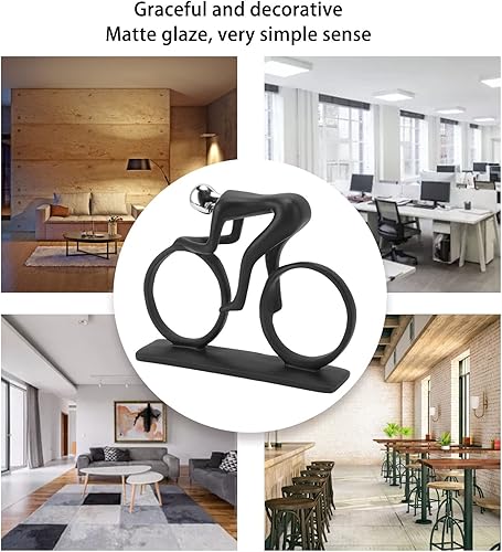 Miniatura 4 de Adorno de bicicleta, escultura artística, decoración del hogar, estatua de deportes, hobby, adorno de bicicleta, estatua de metal, decoración de