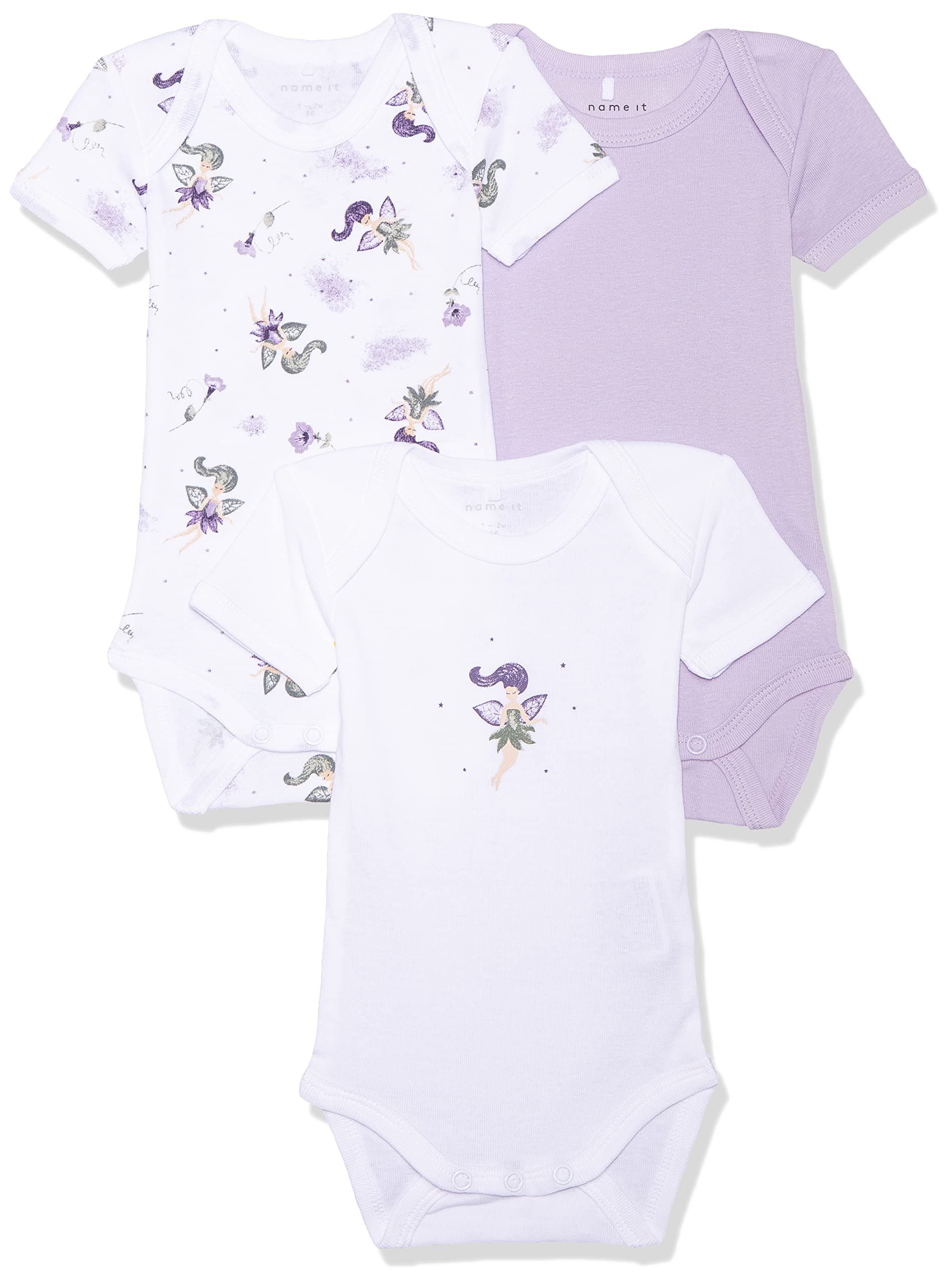 name itGirl's Orchid Petal Fairy 3 PACK Bodystocking, 56
