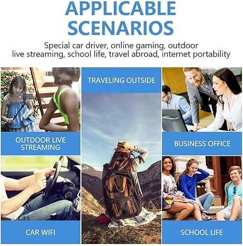 Miniatura 2 de Hotspot WiFi 4G LTE, punto de acceso WiFi móvil inalámbrico con ranura SIM, 150 Mbps, conectividad multidispositivo, B1B3B5B7B8B20, TDD B38B40B41