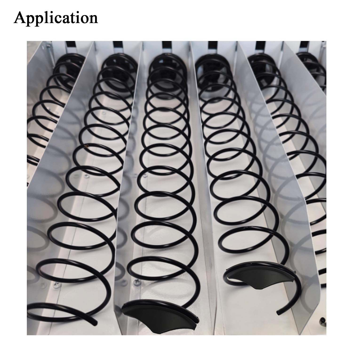 Spingitore molla a spirale per distributori automatici snack e bevande palette di plastica ricambi e accessori prodotti per distributori automatici molla spirale piatta distributori (nero 100 pezzi)