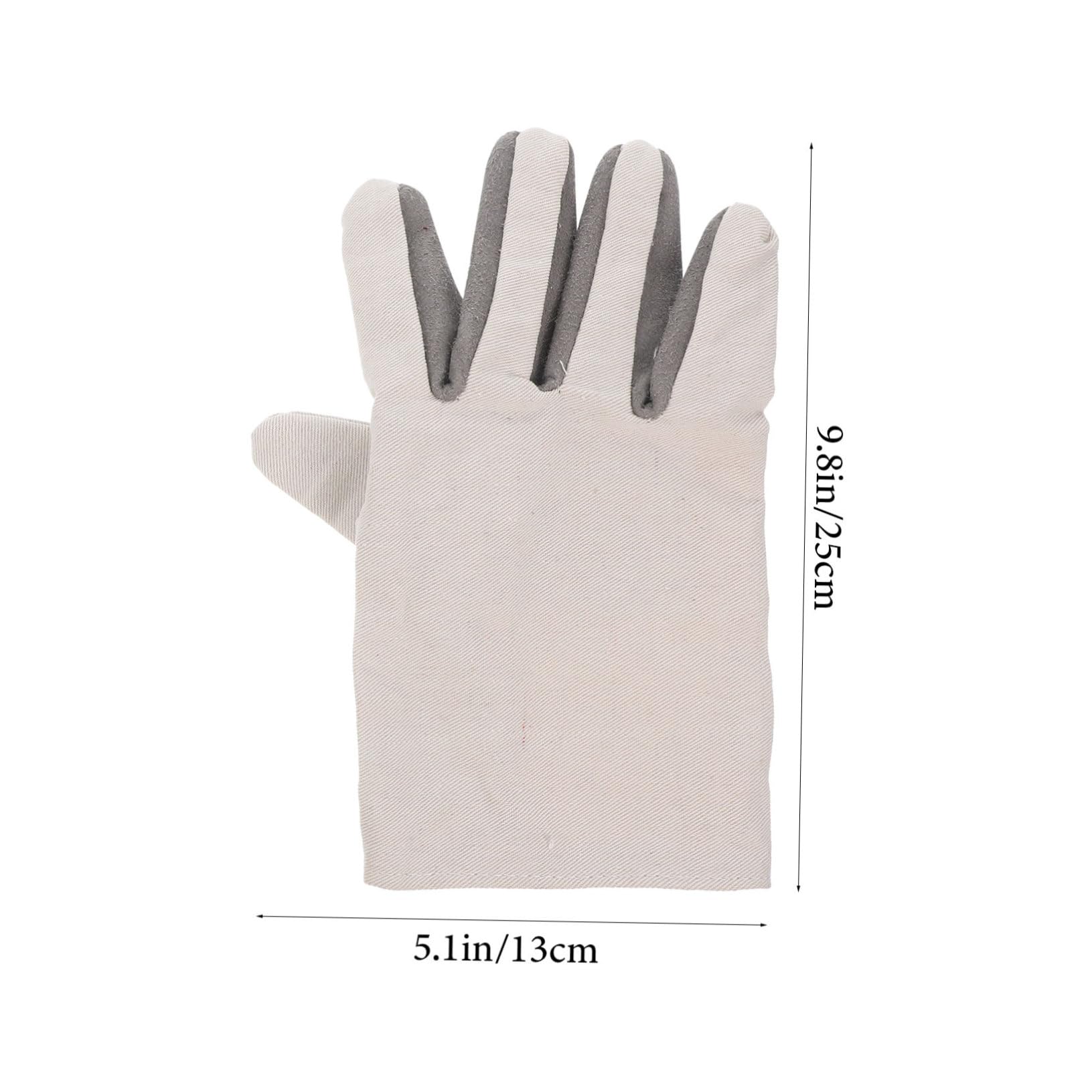 Housoutil 1 Pair Composite Oil-resistant Wear-resistant Cowhide Welding Gloves Light Blue Heavy-duty Protective Gloves for Welding / / Random Color