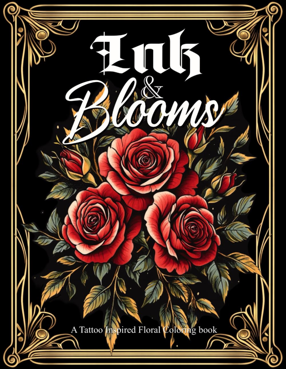 Ink & Blooms: Florale Tattoos zum Ausmalen für