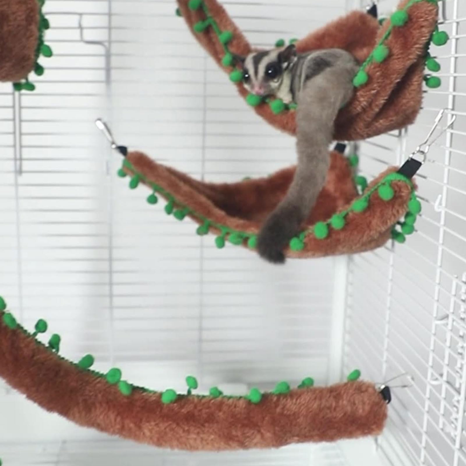 Hamster Hängeschaukel Hängende Kaninchen Spielzeug Weiche Schaukel Haus für Hamster für Meerschweinchen, Rennmäuse Molar Spielzeug Bett