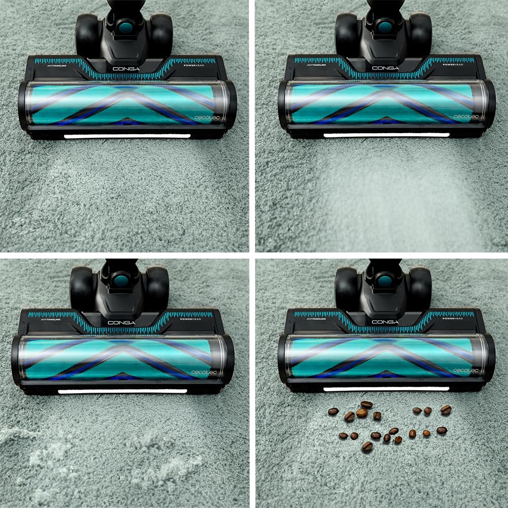 Cecotec Scopa Elettrica senza Fili Conga Rockstar RX50 Pet Flex X-Treme. 300AW, 750W, 30 kPa, Spazzola XL, Autonomia in Eco di 90 minuti, Tubo flessibile, LED e Testina per animali domestici