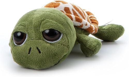 The Petting Zoo Peluche de tortuga marina, regalos para niños, animales del océano de ojos brillantes, juguete de peluche de tortuga marina de 9