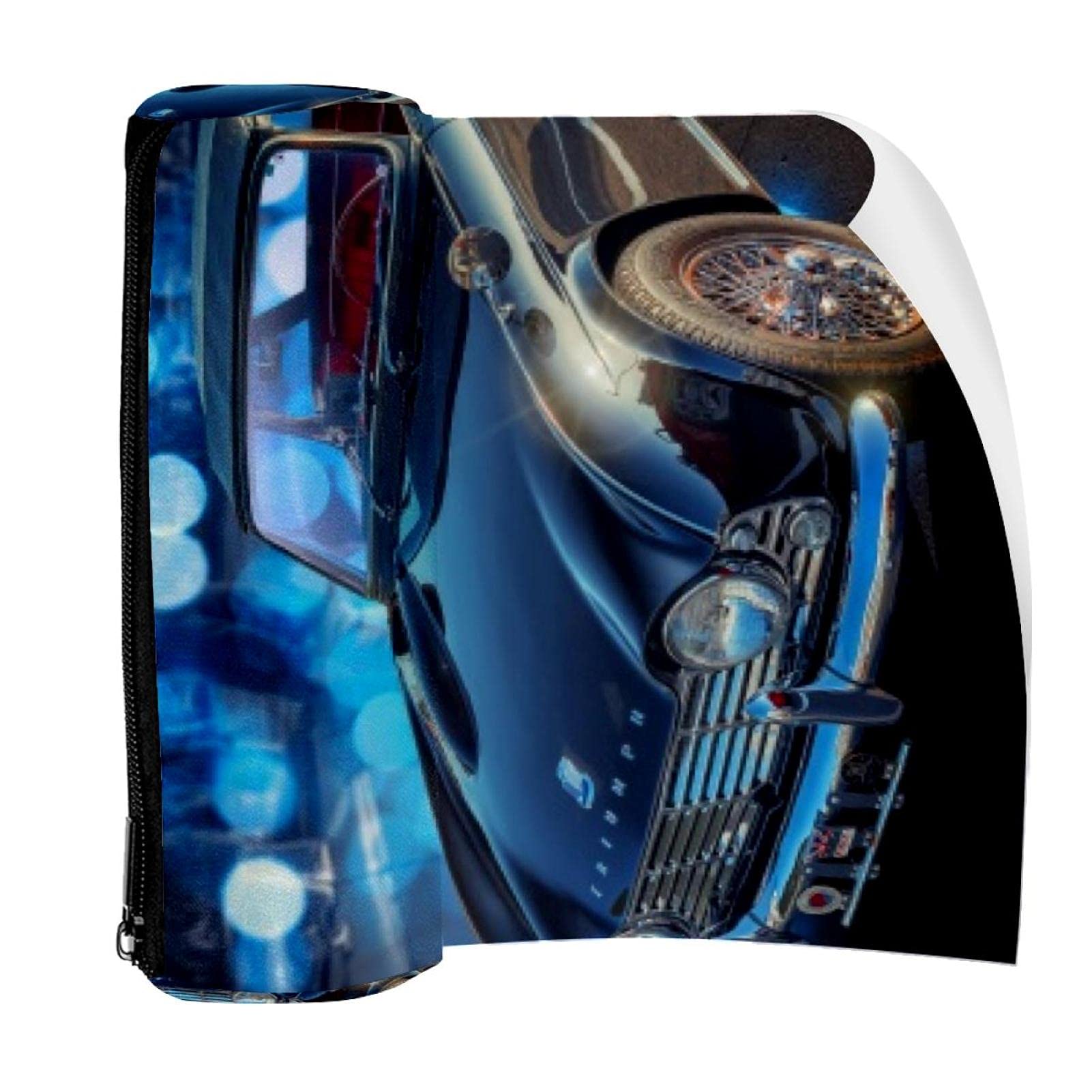 Federmäppchen Federmäppchen Mit Mittlerem Fassungsvermögen Schwarzer Oldtimer Mit Reißverschlüssen Schreibwaren Organizer Aufbewahrung Büro Schulgeschenk Für 19x7,5x3,8cm Bürobedarf & Schreibwaren