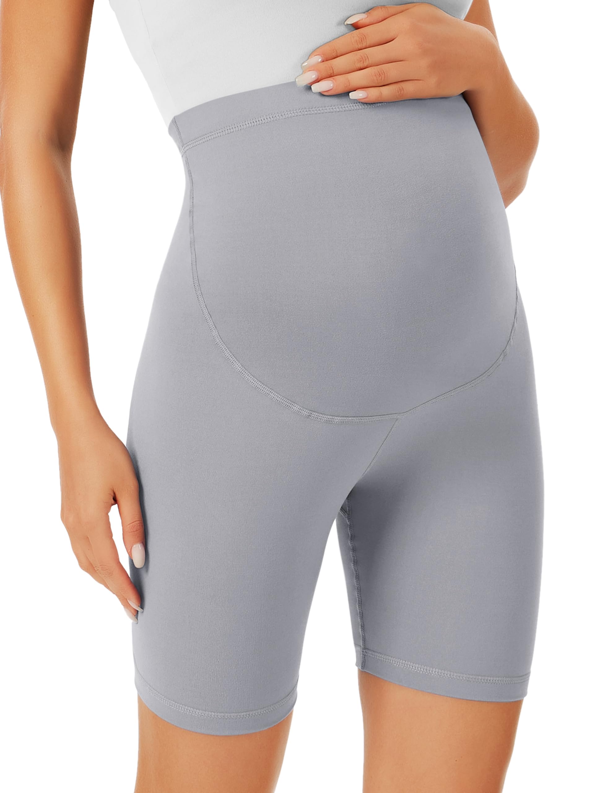 BONVIGOR Pantalones Cortos de Maternidad sobre el Vientre, Pantalones Cortos de Motorista para Embarazadas, Pantalones Cortos de Entrenamiento, Yoga, Pantalones atléticos Activos para Mujeres