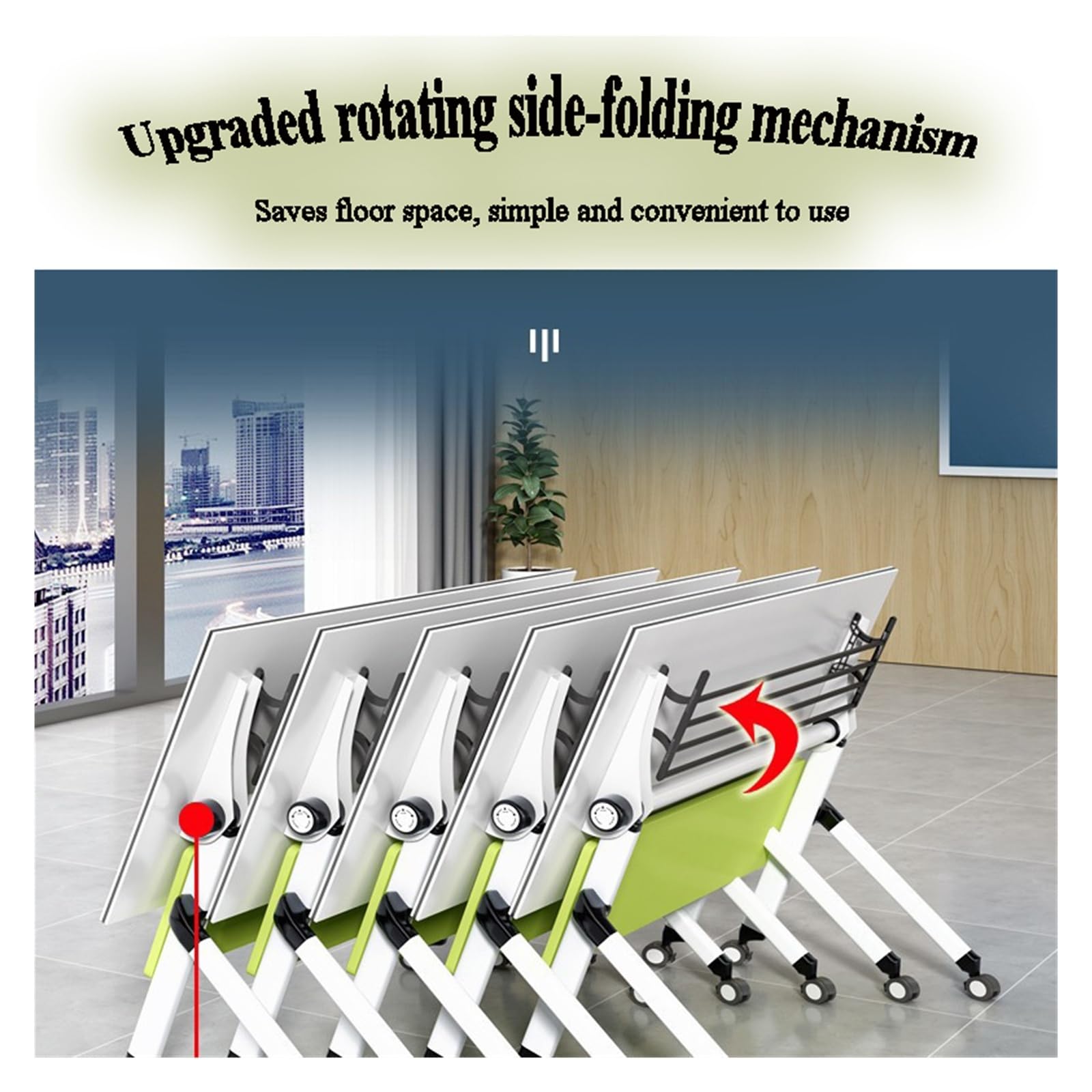 Tavolo riunione versatile collegabile per formazione aziendale, ufficio, eventi, scrivania aziendale tavolo studio (119,4 x 40,6 x 74,9 cm) ideale per lavoro di squadra e attività di gruppo