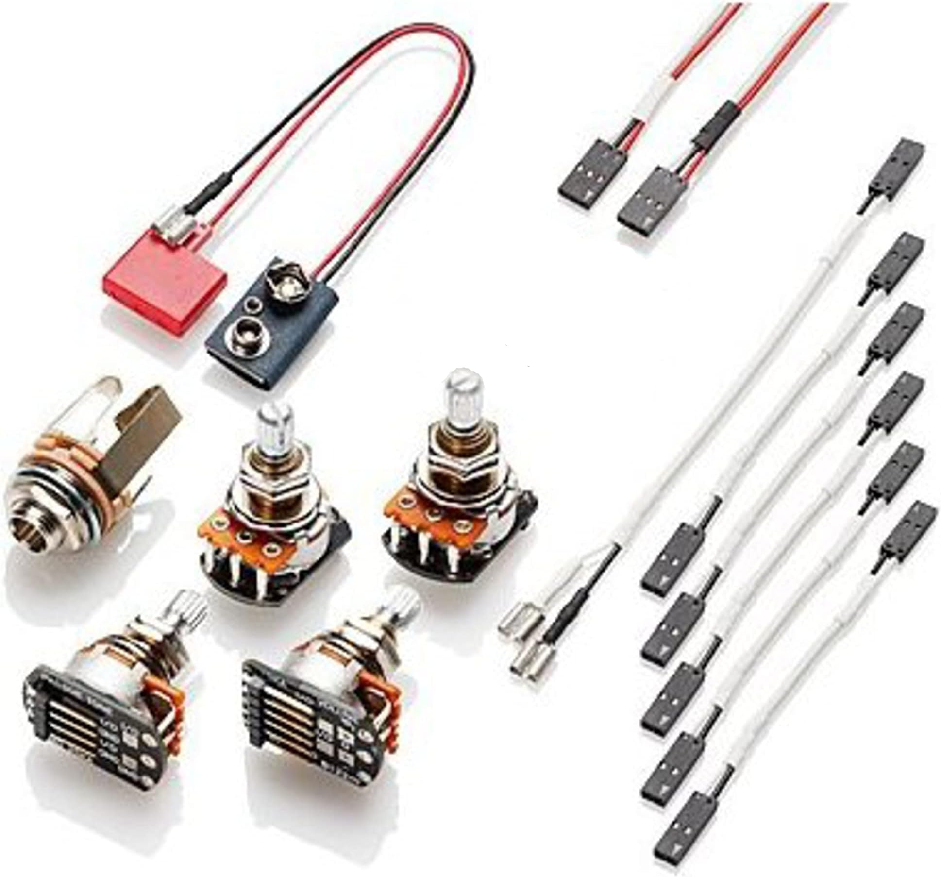 Solderless Wiring Kit for 1-2 Active Pickups - Short Shaft (Strat) 10mm