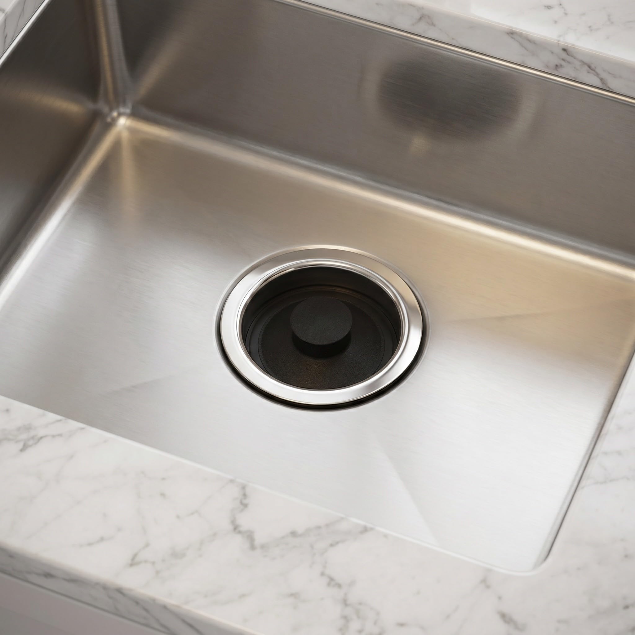 Tofficu Flange para Triturador de Basura de Cocina de Acero Inoxidable con Sistema de Bloqueo de Triple Punto y Montaje con Tornillos para Fregadero