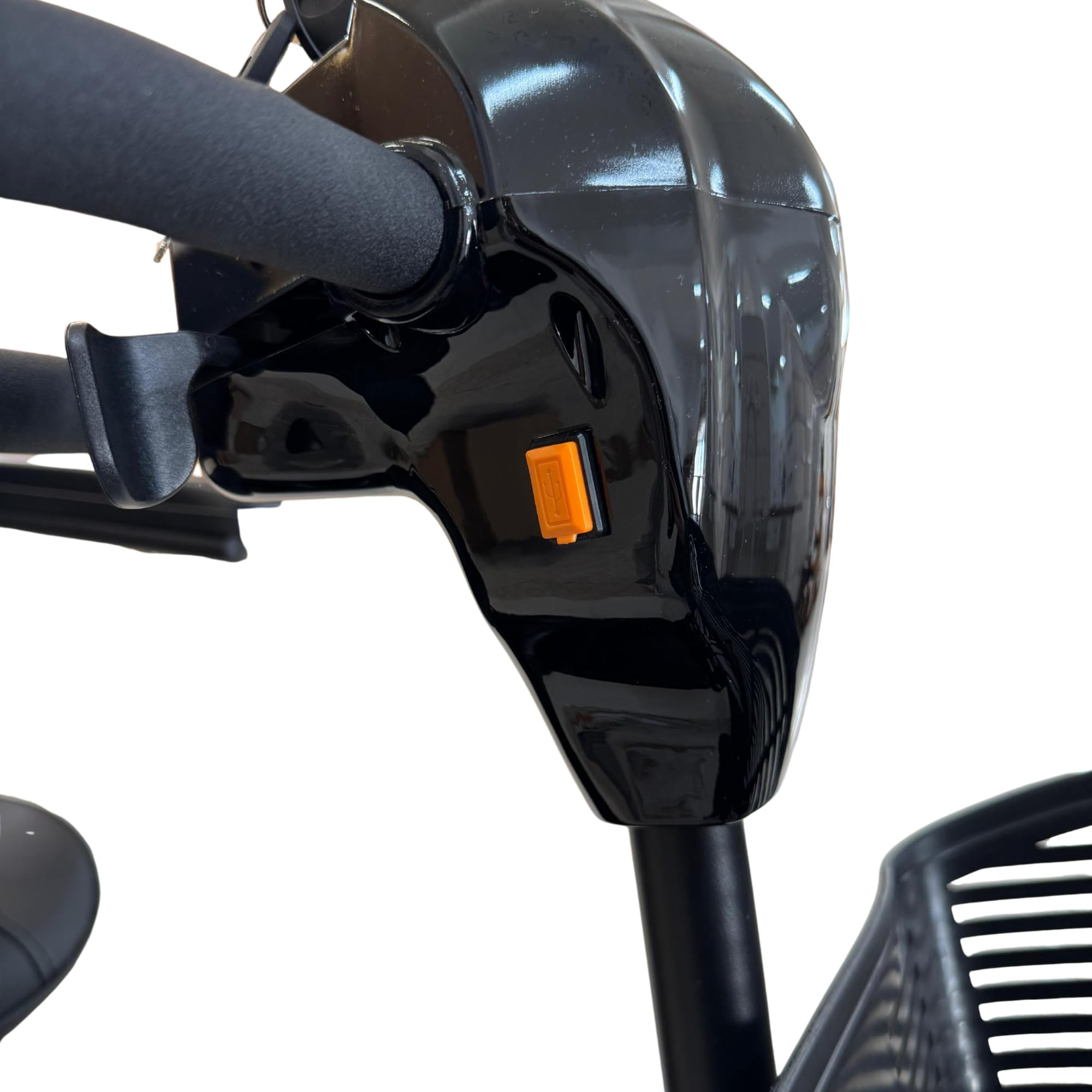 Scooter Elettrico per Disabili e Anziani Pieghevole per Persone con Mobilità Ridotta, Sedile Girevole 360°, Braccioli Ribaltabili, Cestino, Dotato di Presa di Ricarica, Dispositivo Medico Classe 1