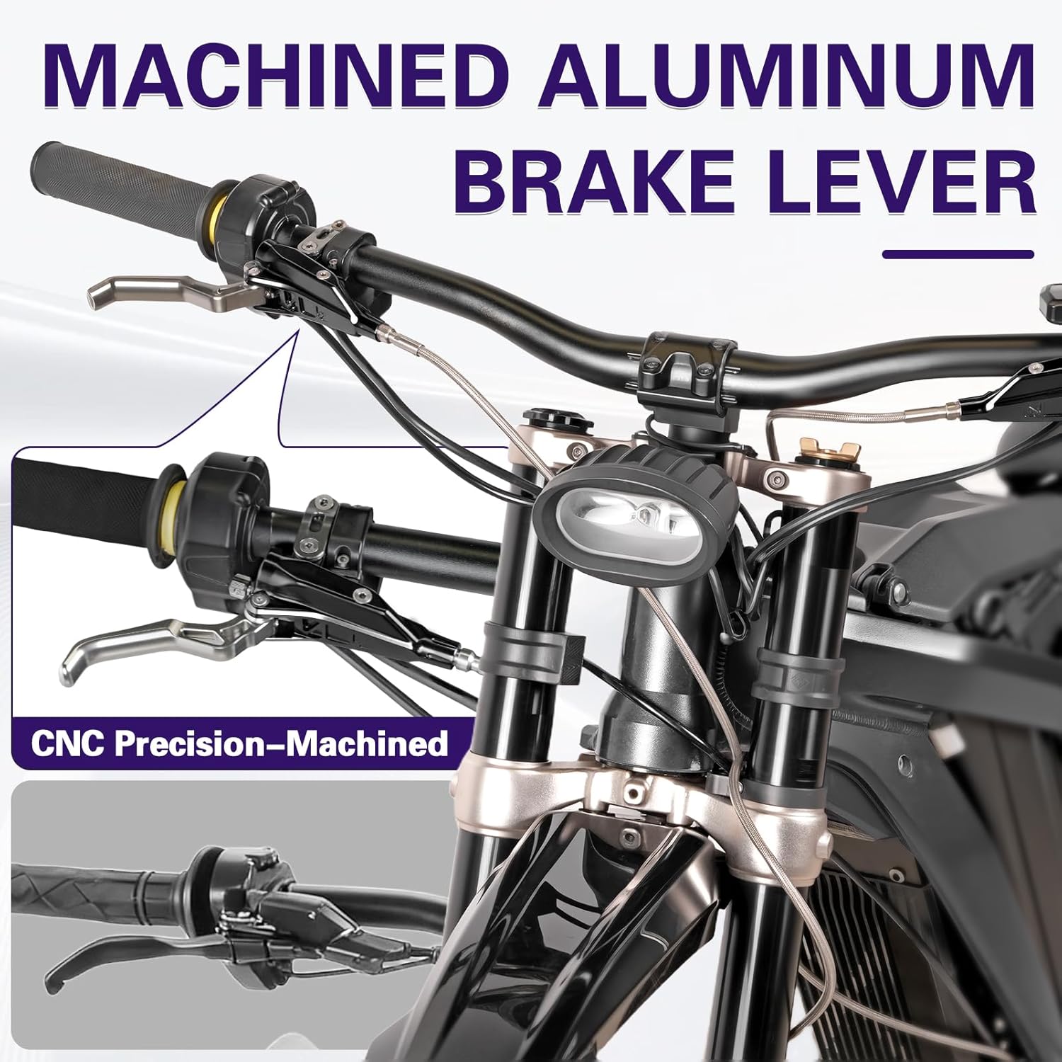 Upgraded Front Rear Hydraulic Brake Kit for Surron Light Bee X, Talaria XXX, Talaria Sting MX3/ R MX4, E Ride Pro SS, Segway X160 X260 Electric Dirt Bike Parts (Black)