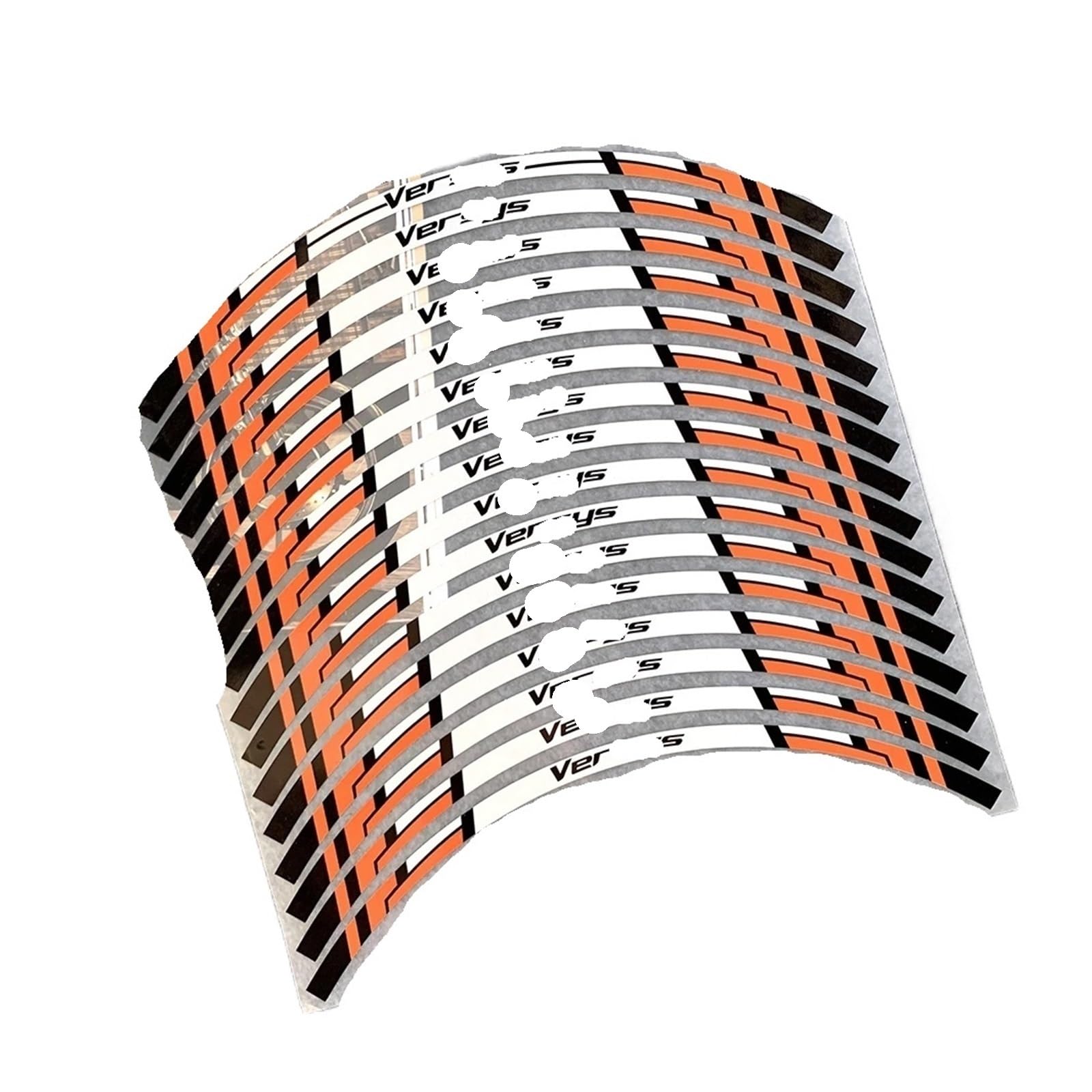 Autocollant roue moto Versys 650 orange pour rouler la nuit en ville