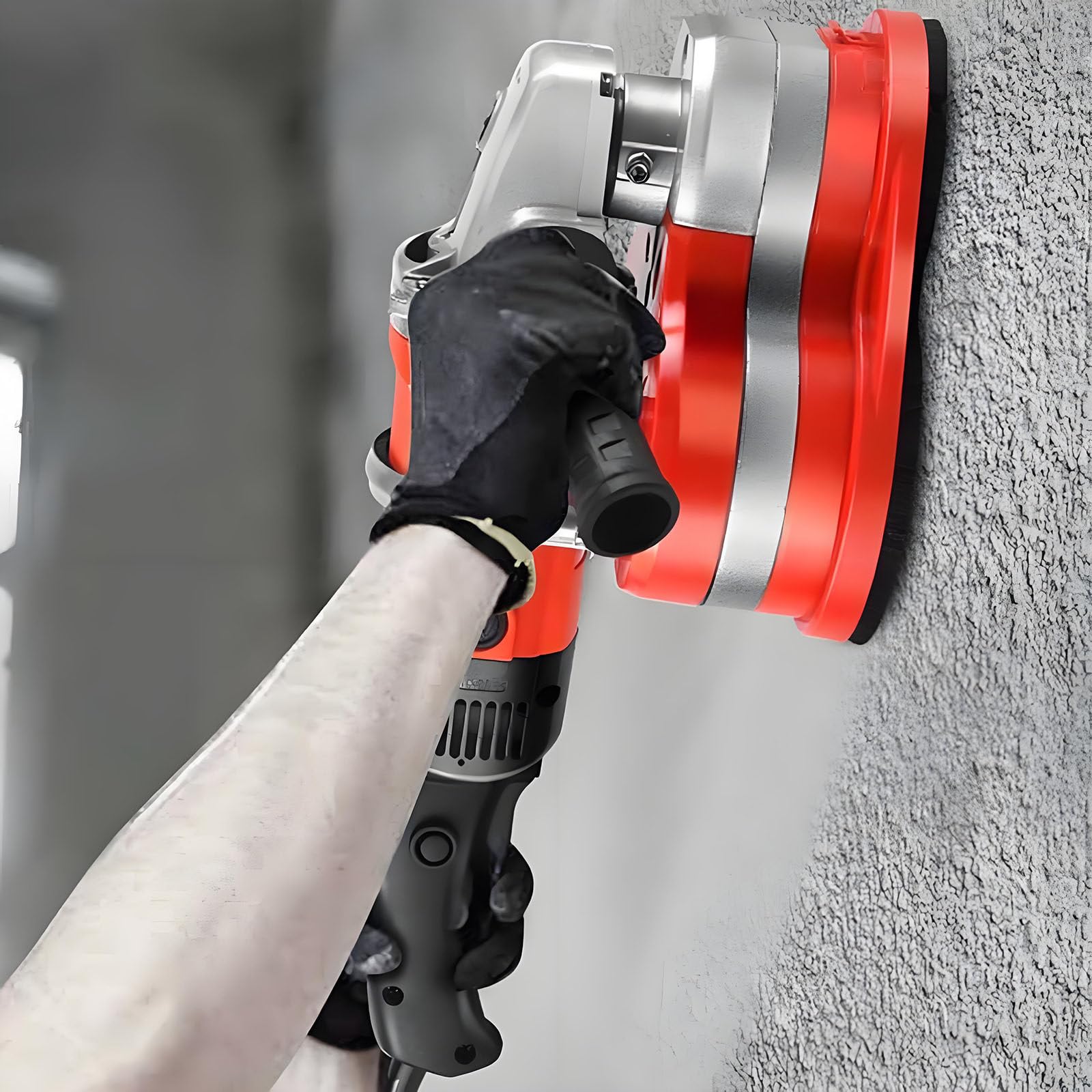 Drmoxin 3-Head Concrete Grinder, Electric Diamond Polisher Machine, Grinding Diameters 3PCS Diamond Grinding Wheels, Concrete Grinder for Polishing Stone Concrete Sur-face Standard