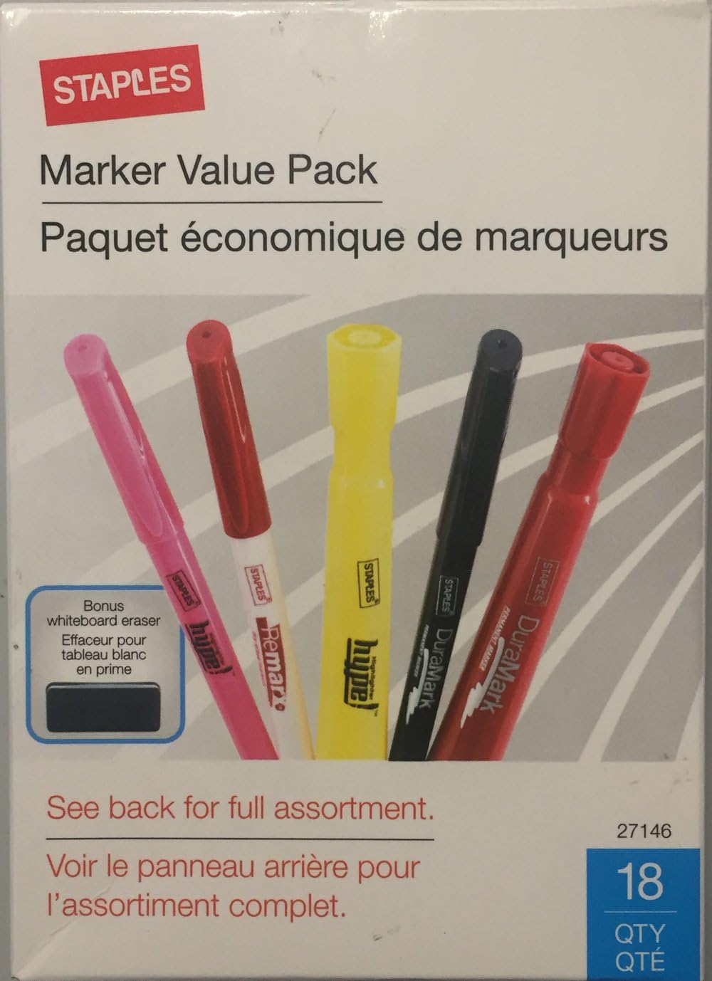 Staples Marker Value Pack Box Set of 18 Markers and Highlighters