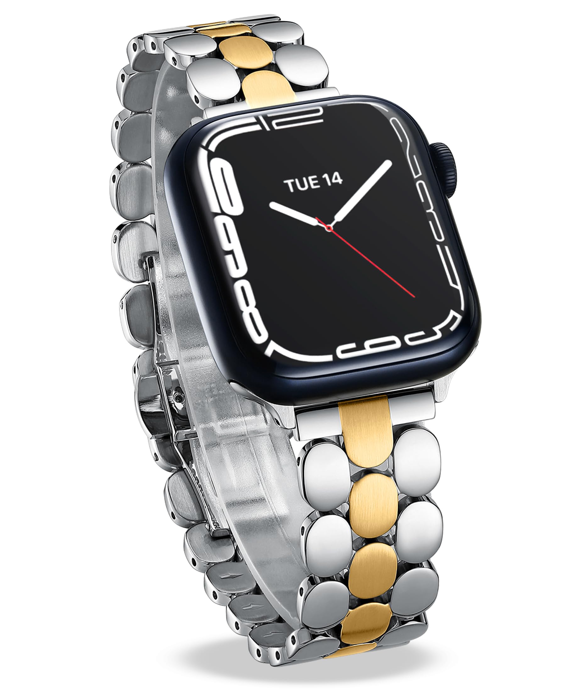 Designer Band for Apple Watch 40mm 41mm 42mm 38mm 44mm 45mm 46mm 49mm for Women Stainless Steel Dressy