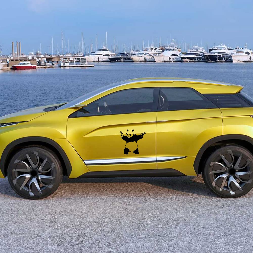 Adesivi Auto Panda - 2 Pezzi, 19x15cm E 13x13cm, In PET Impermeabile E Rimovibile - Foto 6