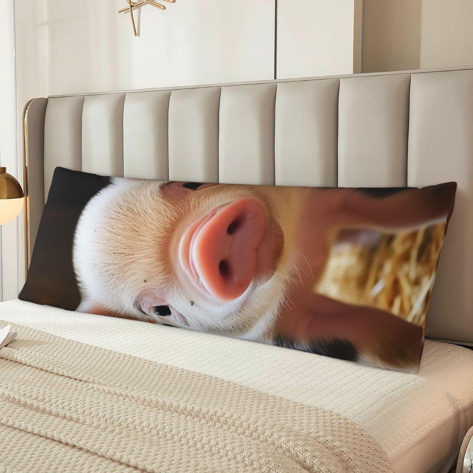 Smiling Body Pillow Cover with Hidden Zipper 54"X20",Ultra Soft Microfiber Long Pillow Case Decorative Bedding Pillowcase Cushion Cover Cases for Bedroom Couch Sofa,Home Gifts