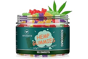 afxmate Hemp Gummies 50000 mg Fruit Flavored Gummy, 90 Gummies