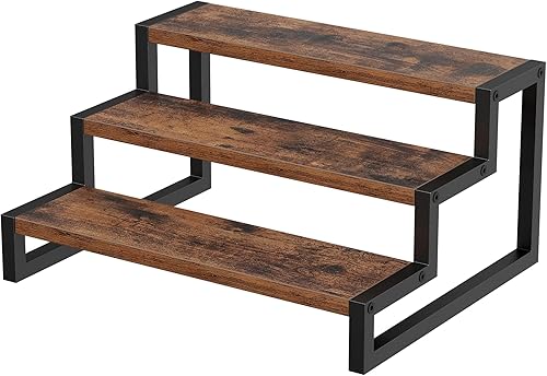 Waissdea Soporte elevador de exhibición de madera, estante elevador de exhibición de madera, estante de encimera de cocina, organizador de especias,