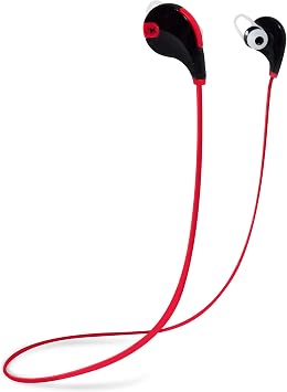 AXESS EPBT101 Bluetooth Headphone with Hands-Free Calling Bluetooth & Built-in Rechargeable Battery, Red