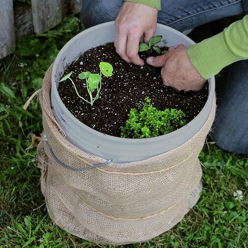 Miniatura 28 de EconoHome Contenedor de cubo rojo de 5 galones sin tapa, asas de metal con agarre de plástico para un fácil transporte, fácil de apilar y almacenar