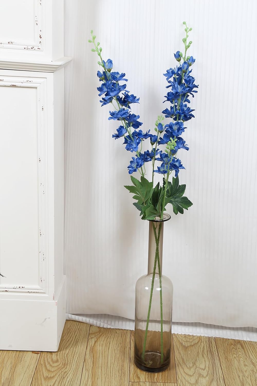 Blue Delphinium Artificial Flowers,8PCS Faux Delphinium Bulk 33.5'' Long Stem Larkspur Silk Flowers for Tall Vase Table Centerpieces Wedding Home Garden Decor(Navy Blue) - Image 6