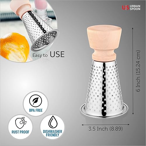 Miniatura 5 de Herramienta de barra de limón Zester, rallador redondo, pelador de limón cítrico, escariador de cítricos, rallador, compacto para un fácil