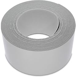 Panel Alumisol WoodPress® Cinta de melamina gris perlado de 50 mm, cinta de chapa prepegada, rollo de 7.5 m, planchar para una fácil aplicación de bricolaje, cubrirá el borde de un panel de MDF estándar