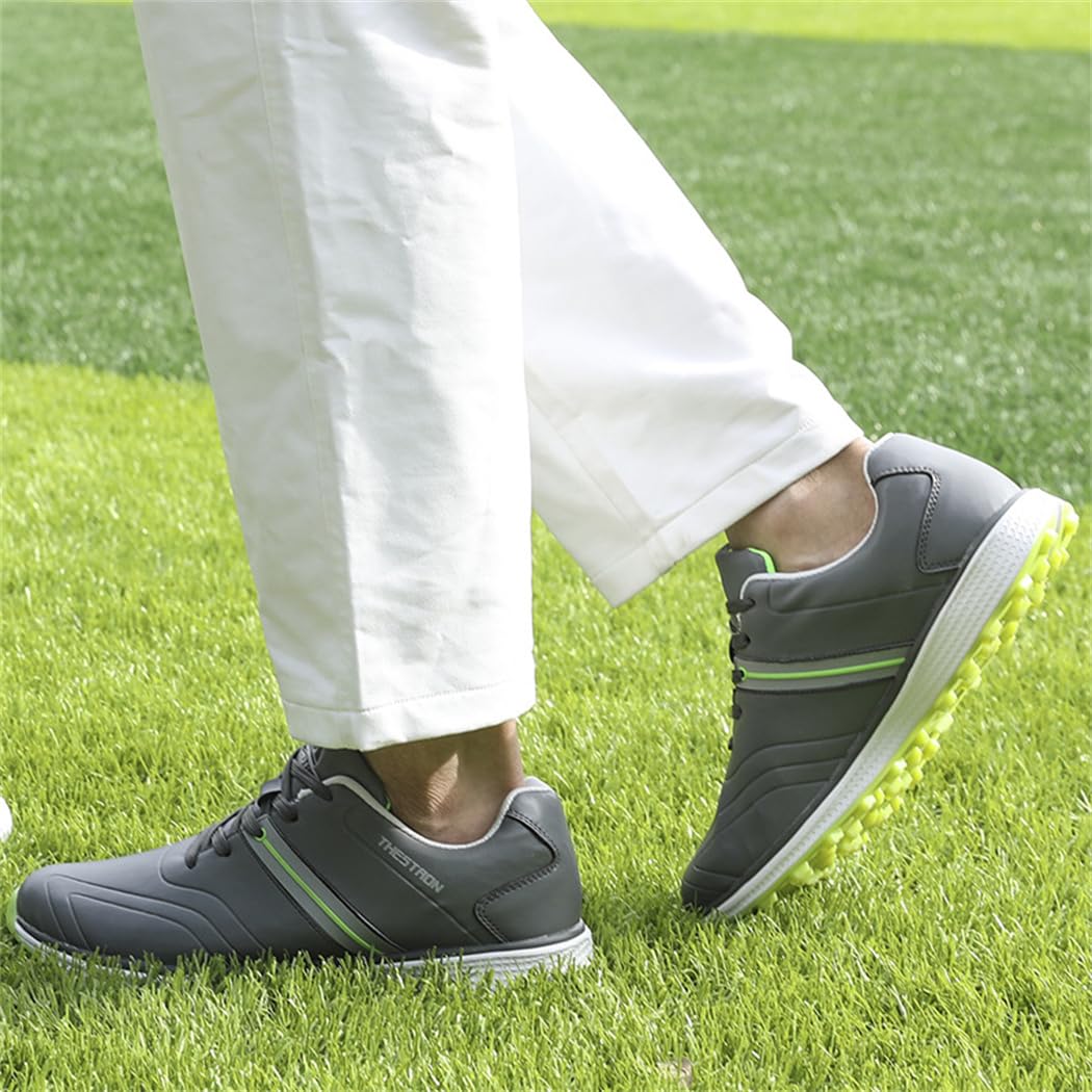Zapatos De Golf Impermeables para Hombres, Calzado Profesional para Golfistas, Zapatillas De Entrenamiento Antideslizantes para Actividades Al Aire Libre