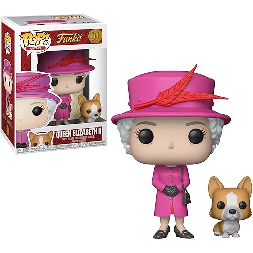 Funko POP!: Royal Family - Queen Elizabeth II Collectible Figure,Pink