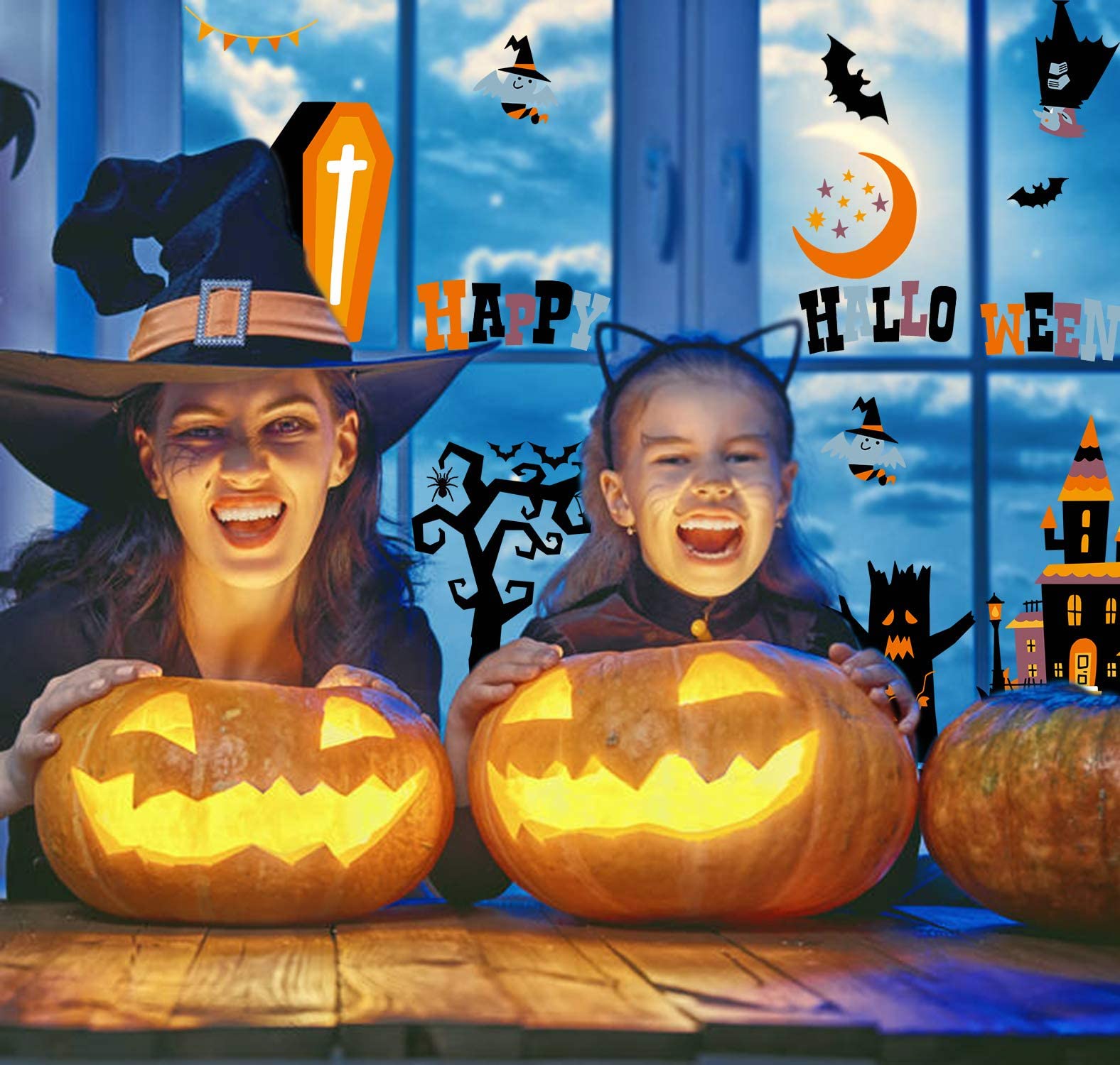 Adesivo di Halloween, adesivi per finestre di Halloween, decorazione